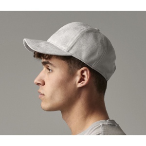 Casquette 6 panneaux en faux daim