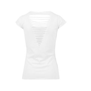 Tee-shirt femme dos lacéré 5