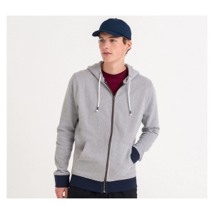 Sweat capuche zippé en coton régénéré 8