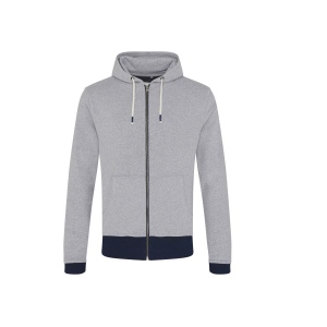 Sweat capuche zippé en coton régénéré 2