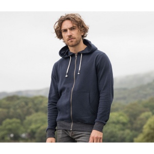 Sweat capuche zippé en coton régénéré