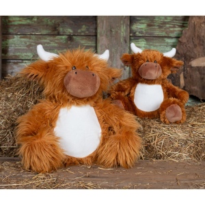 Peluche vache écossaise
