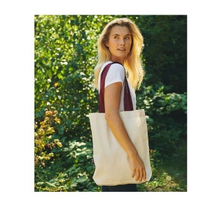 Sac shopping anses contrastées