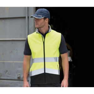 Bodywarmer Softshell de travail haute visibilité