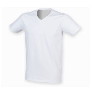 Tee-shirt stretch col V homme 2