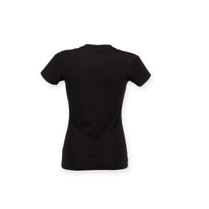 Tee-shirt stretch col V femme 4
