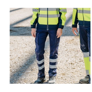 PANTALON STRETCH MULTIPOCHES À BANDES RÉFLÉCHISSANTES