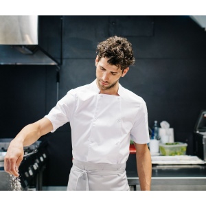 VESTE DE CUISINIER MC AVEC BOUTONS PRESSION
