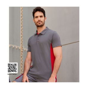 POLO BICOLORE MANCHES COURTES
