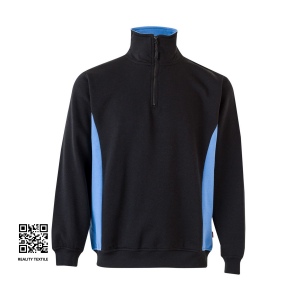 SWEAT BICOLORE COL ZIPPÉ