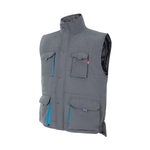 GILET MATELASSÉ BICOLORE MULTIPOCHES 12