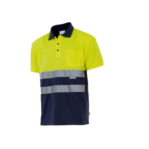 POLO BICOLORE MANCHES COURTES HAUTE VISIBILITÉ 4