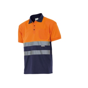 POLO BICOLORE MANCHES COURTES HAUTE VISIBILITÉ 2