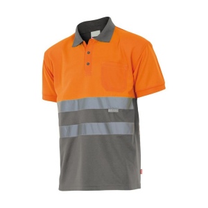 POLO BICOLORE MANCHES COURTES HAUTE VISIBILITÉ 3