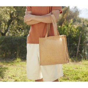 Sac shopping compact en toile de jute