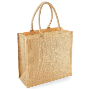 Sac shopping en toile de jute scintillant 2