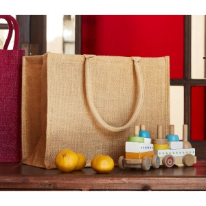 Sac shopping en toile de jute scintillant