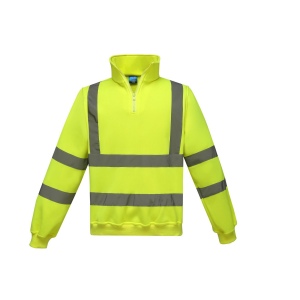Sweat col zippé haute visibilité 2