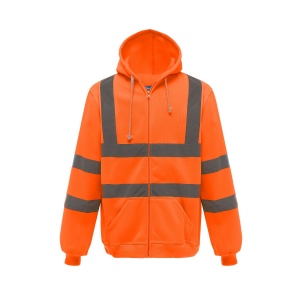 Sweat capuche zippé haute visibilité 3