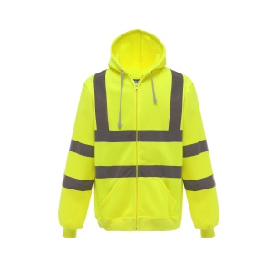 Sweat capuche zippé haute visibilité 2
