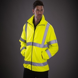 Veste polaire épaisse haute visibilité