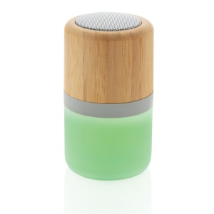 Enceinte 3W en bambou avec lumière d'ambiance 6