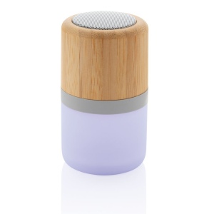Enceinte 3W en bambou avec lumière d'ambiance 7