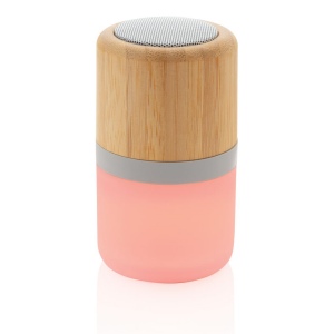 Enceinte 3W en bambou avec lumière d'ambiance 8
