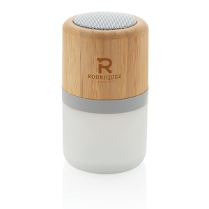 Enceinte 3W en bambou avec lumière d'ambiance 10