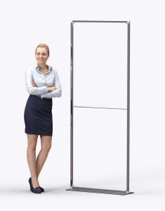 Stand auto-portant en aluminium 80 x 200 cm 2