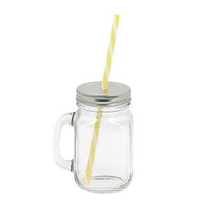 Mason jar 40 cl avec paille (+Sticker jet d'encre SJ11) 3