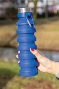 Bouteille en silicone pliable étanche avec couvercle 19