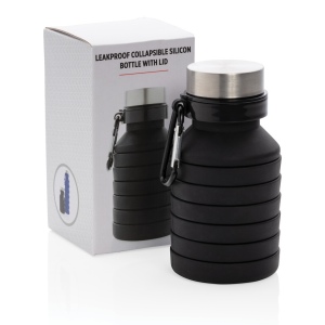 Bouteille en silicone pliable étanche avec couvercle 11
