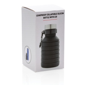 Bouteille en silicone pliable étanche avec couvercle 12