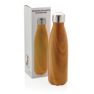 Bouteille isotherme en acier avec effet bois 10