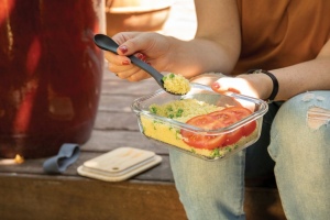Boîte repas en verre avec couvercle en bambou 6