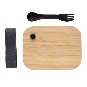 Boîte repas en verre avec couvercle en bambou 10