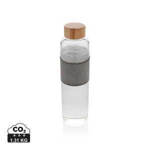 Bouteille en verre avec couvercle en bambou Impact 2