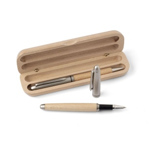 Parure de stylo bille et roller en bois Oliviero 3