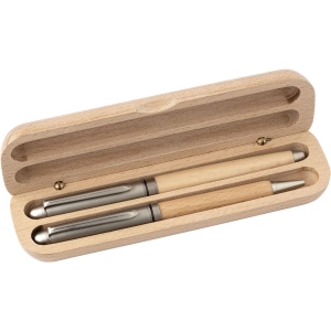 Parure de stylo bille et roller en bois Oliviero 4