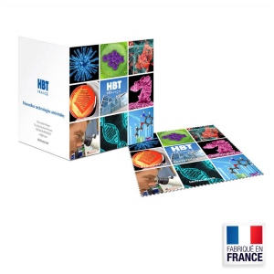 Carte de vœux microfibre format 210x100 mm