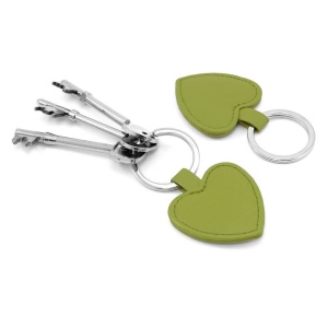 Porte-clé en forme de cœur en PU