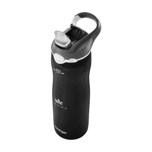 Bouteille de Contigo® très robuste en acier inoxydable avec finition mate et des paroies isolées et sous vide, la technologie AUTOSPOUT™, un mécanisme de verrouillage et un mousqueton 11