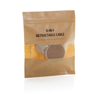 Câble rétractable 6 en 1 en liège et fibre de paille 4
