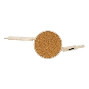 Câble rétractable 6 en 1 en liège et fibre de paille 8