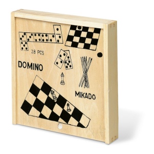 4 jeux dans une boîte en bois - TRIKES 3