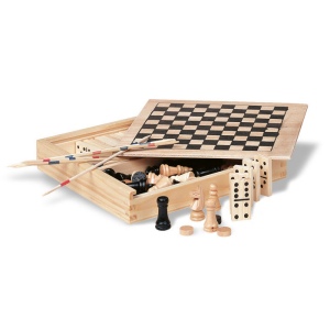 4 jeux dans une boîte en bois - TRIKES 2
