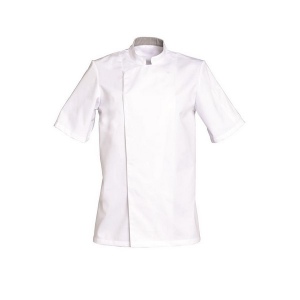 VESTE COOKIE MC POLY/COTON 65/35 Blanc