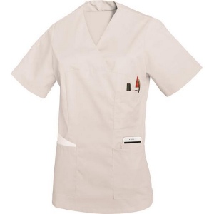 TUNIQUE JULIA POLY/COT 65/35 Blanc