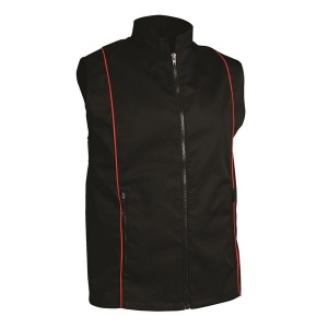 GILET LOUIS P/C Noir/Rouge 2